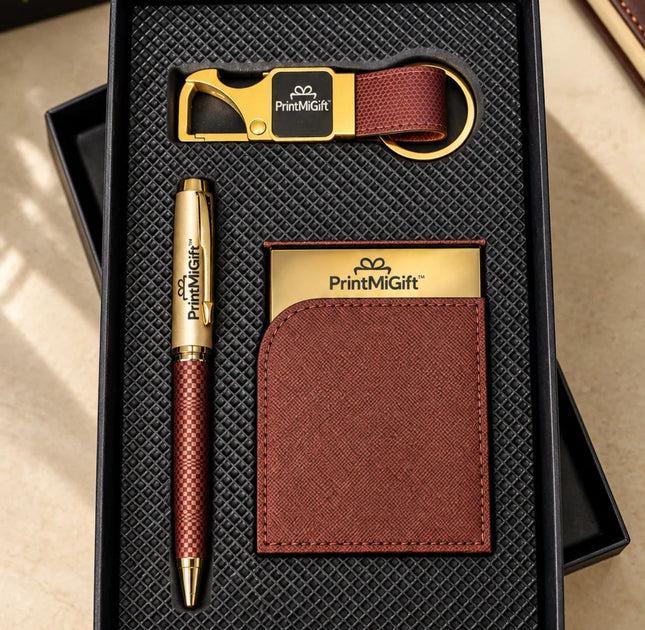 3 in 1 Card Holder Pen & Keychain Set | Corporate Gift