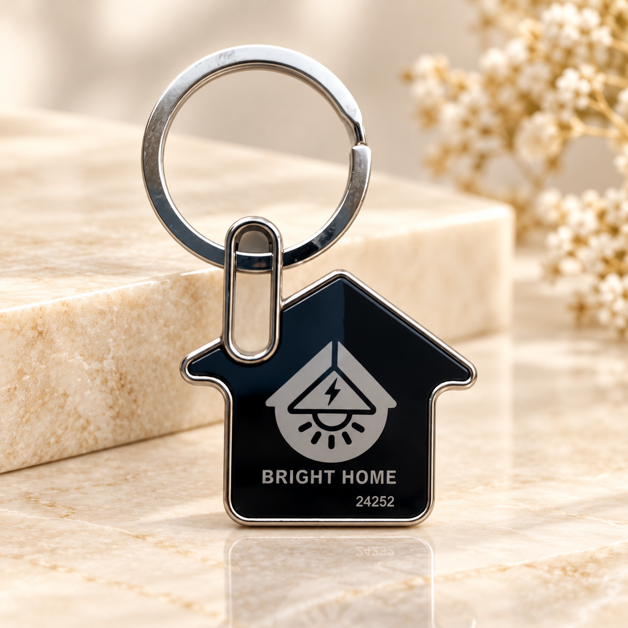 Premium Metal Stylus Home Keychain
